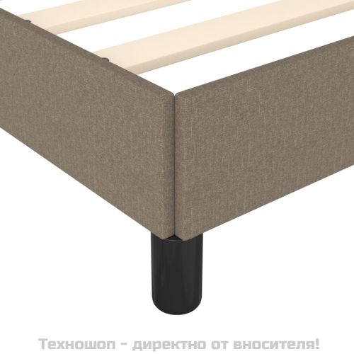Рамка за легло без матрак, таупе, 120x200 см, плат