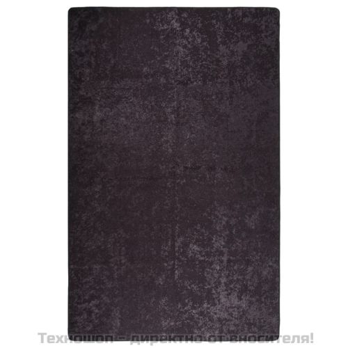 Килим, миещ се, 160x230 см, антрацит, противоплъзгащ