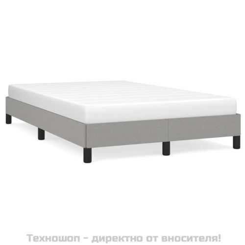 Рамка за легло без матрак, светлосива, 120x200 см, плат