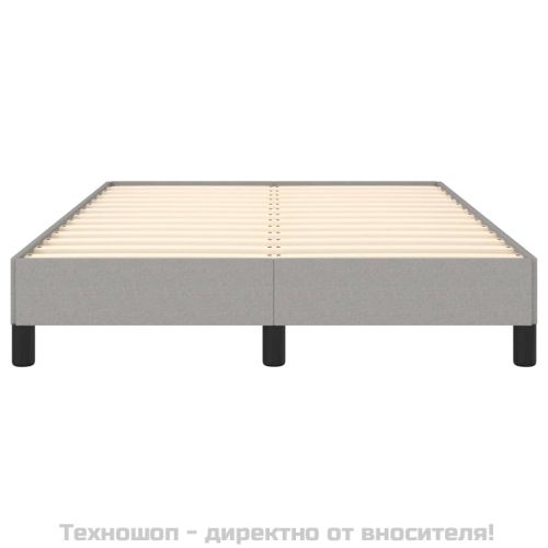 Рамка за легло без матрак, светлосива, 120x200 см, плат