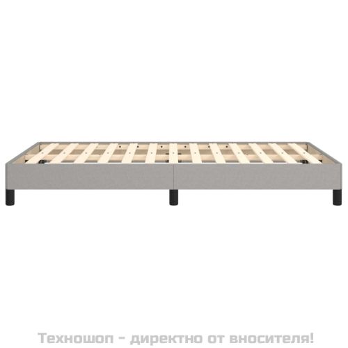 Рамка за легло без матрак, светлосива, 120x200 см, плат