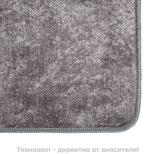 Килим, миещ се, 80x300 см, сив