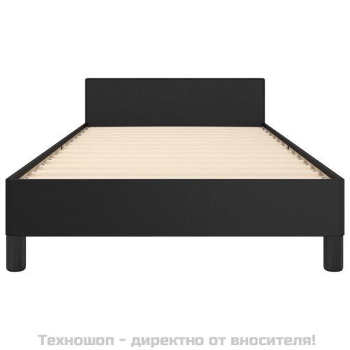 Рамка за легло с табла без матрак, черна, 80x200 см