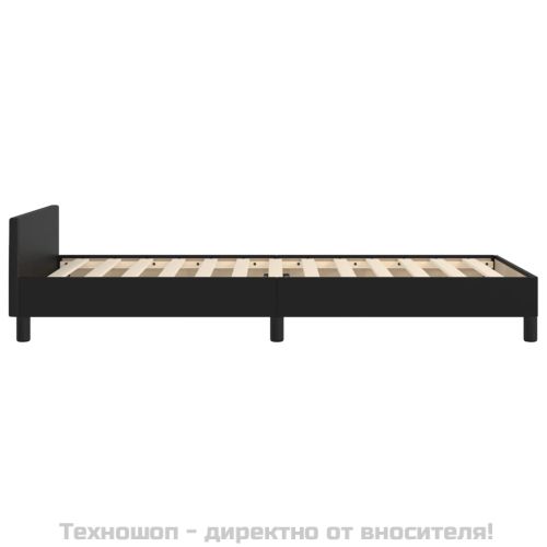 Рамка за легло с табла без матрак, черна, 80x200 см