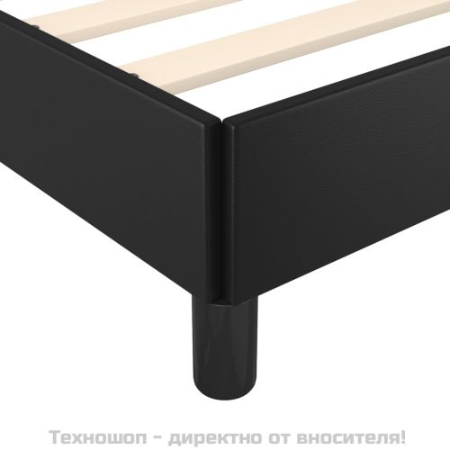 Рамка за легло с табла без матрак, черна, 80x200 см