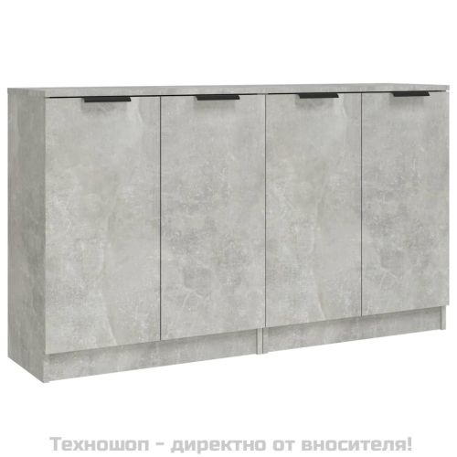 Сайдборди, 2 бр, бетонно сиви, 60x30x70 см, инженерно дърво