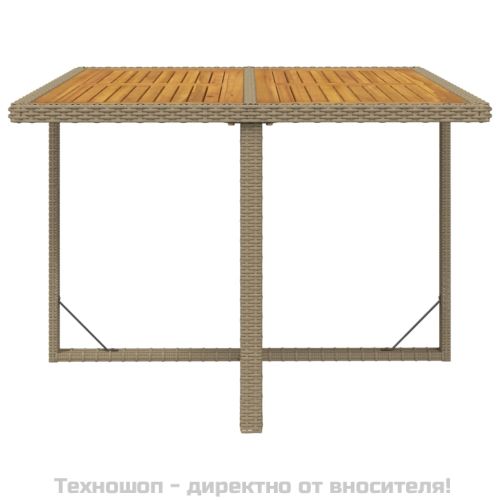 Градински комплект с възглавници 5 части полиратан бежов