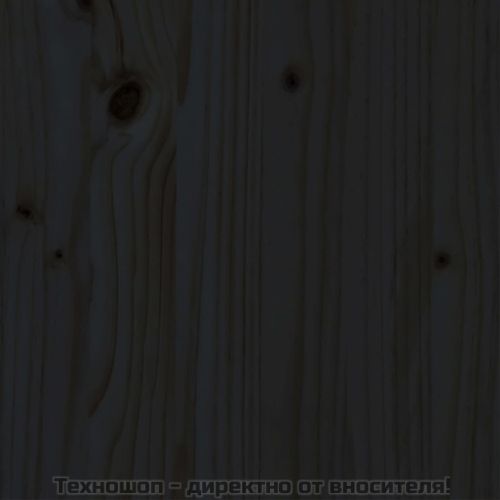 Рамка за легло, черна, бор масив, 140х190 см