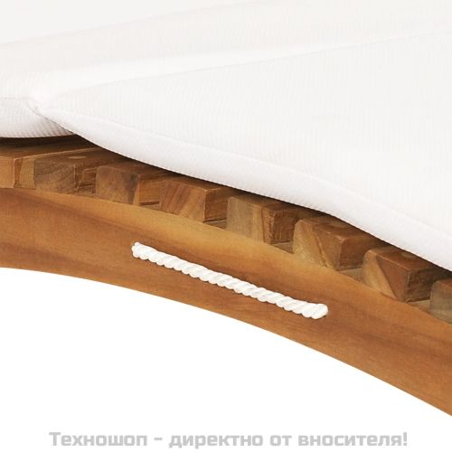 Шезлонги, 2 бр, с възглавници, тиково дърво масив