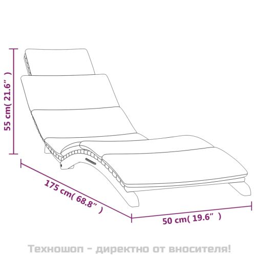 Шезлонги, 2 бр, с възглавници, тиково дърво масив