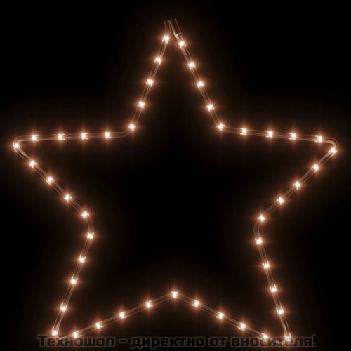 Фигура Коледна звезда с 48 светодиода, топло бяло, 56 см