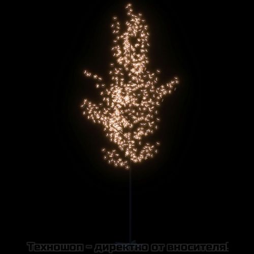 Черешов цвят LED дърво топло бяло 672 LED 400 см