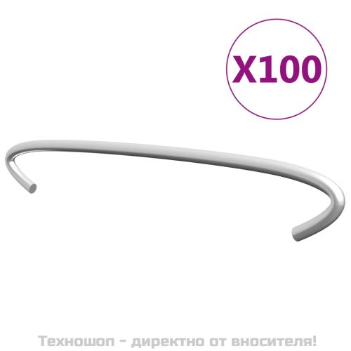 Куки за габиони, 100 бр, поцинкована стомана, 15 см