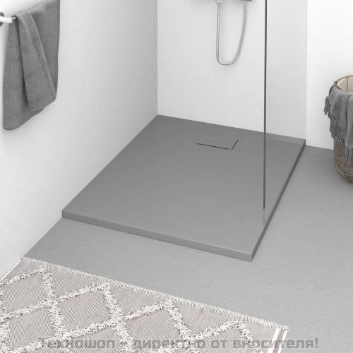 Душ корито, SMC, сиво, 100x80 см