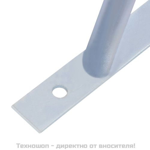 Поддържащи скоби за ограда, 3 бр, поцинкована стомана
