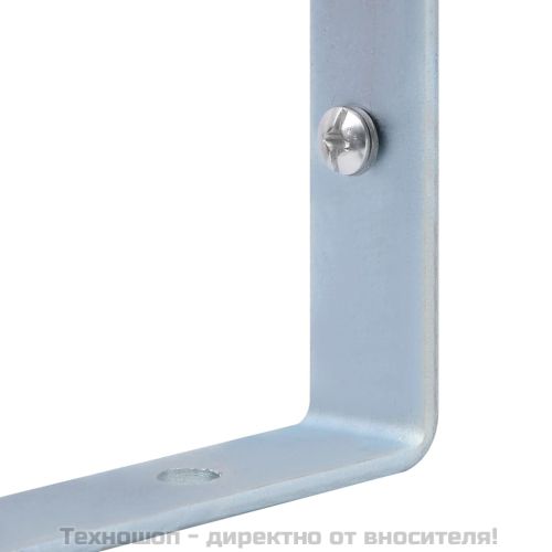 Поддържащи скоби за ограда, 3 бр, поцинкована стомана