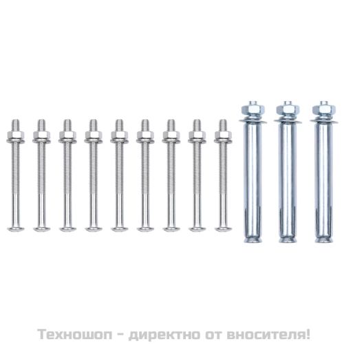 Поддържащи скоби за ограда, 3 бр, поцинкована стомана