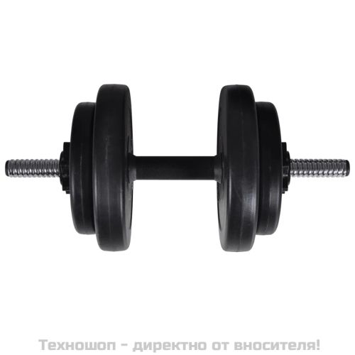 Комплект лежанка с щанга и дъмбели, 60,5 кг