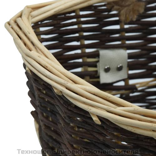 Раница за дърва за огрев с презрамки, 44,5x37x50 см, върба