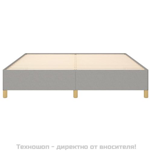 Рамка за легло без матрак, светлосива, 160x200 см, плат