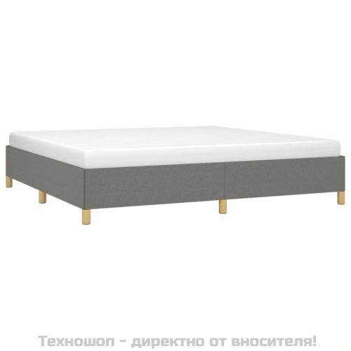Рамка за легло без матрак, тъмносива, 200x200 см, плат