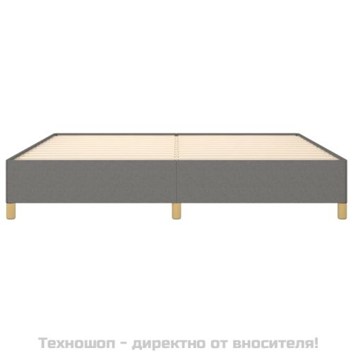 Рамка за легло без матрак, тъмносива, 200x200 см, плат