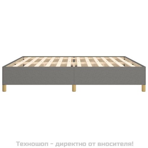 Рамка за легло без матрак, тъмносива, 200x200 см, плат