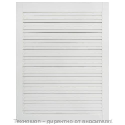 Врати за шкафове с решетен дизайн 2 бр бял 69x49,4 см бор масив