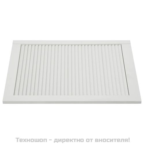Врати за шкафове с решетен дизайн 2 бр бял 69x49,4 см бор масив