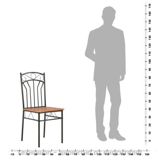 Трапезни столове, 6 бр, кафяви, МДФ