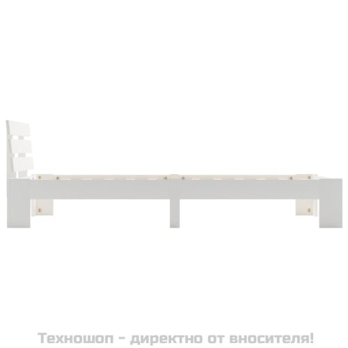 Рамка за легло, бяла, бор масив, 90х200 см