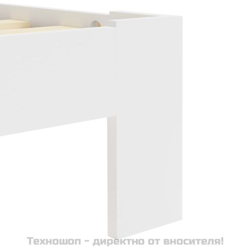 Рамка за легло, бяла, бор масив, 90х200 см