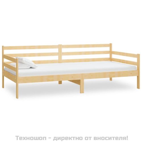 Дневно легло с матрак, 90x200 см, борово дърво масив