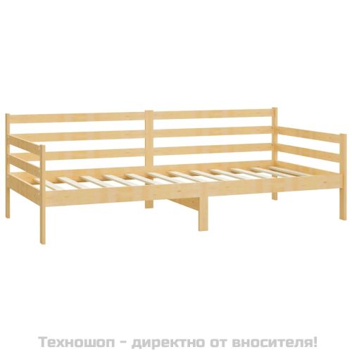 Дневно легло с матрак, 90x200 см, борово дърво масив