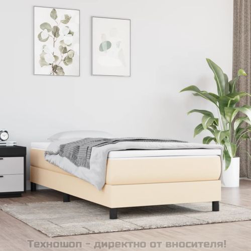 Матрак за легло с покет пружини средна твърдост кремав 100x200x20 см плат