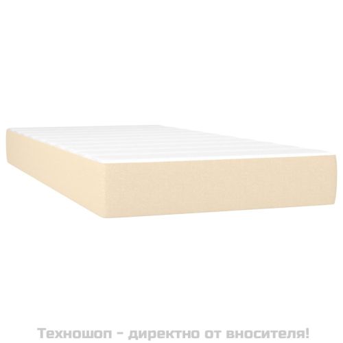Матрак за легло с покет пружини средна твърдост кремав 100x200x20 см плат