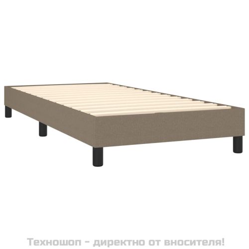 Рамка за легло с пружини, таупе, 100x200 см, плат