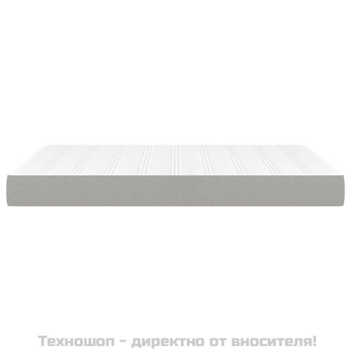 Матрак за легло с покет пружини средна твърдост светлосив 140x200x20 см плат