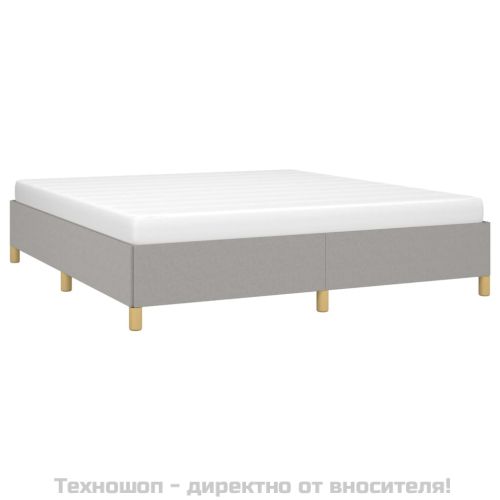 Рамка за легло с пружини, светлосива, 160x200 см, плат
