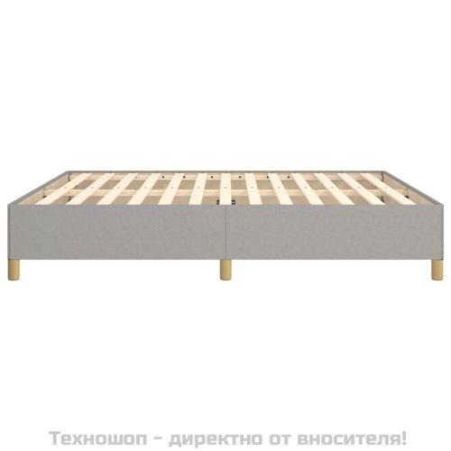 Рамка за легло с пружини, светлосива, 160x200 см, плат
