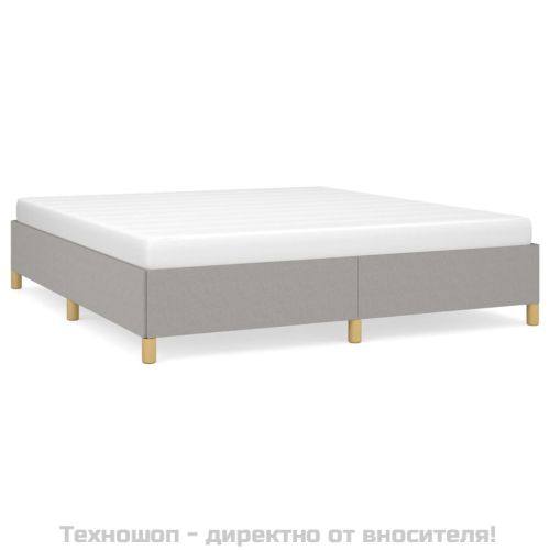 Рамка за легло с пружини, светлосива, 180x200 см, плат