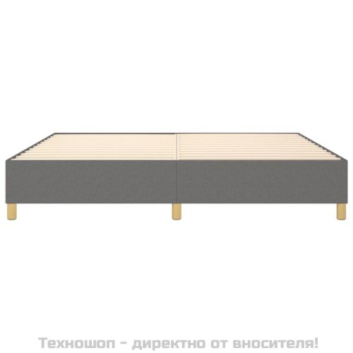 Рамка за легло с пружини, тъмносива, 200x200 см, плат