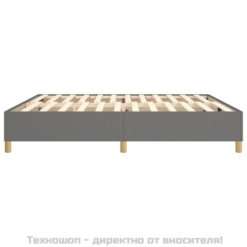 Рамка за легло с пружини, тъмносива, 200x200 см, плат