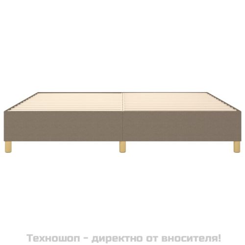 Рамка за легло с пружини, таупе, 200x200 см, плат