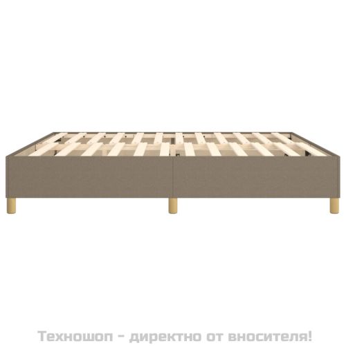 Рамка за легло с пружини, таупе, 200x200 см, плат