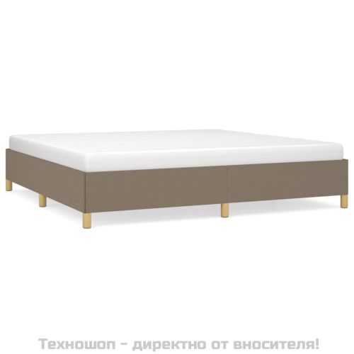 Рамка за легло без матрак, таупе, 200x200 см, плат