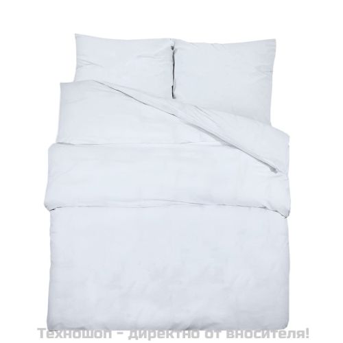 Комплект спално бельо, бяло, 135x200 см, памук