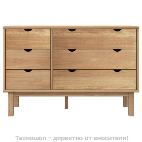 Шкаф с чекмеджета OTTA, 111x43x73,5 см, борово дърво масив
