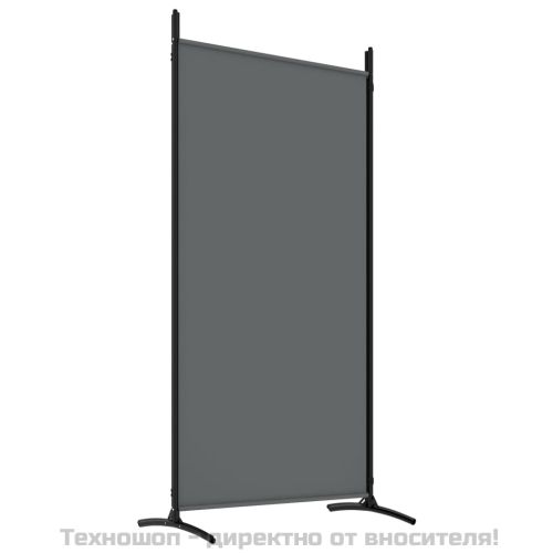 Параван за стая, 4 панела, антрацит, 346x180 cм, текстил