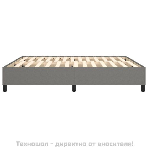 Рамка за легло с пружини, тъмносива, 180x200 см, плат